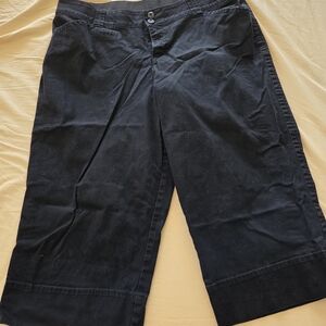 Lane Bryant Black Cotton-Spandex Pants